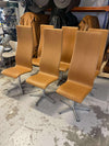 By Fogstrup  -  Arne Jacobsen Oxford konferencestol - højrygget - cognac anilinlæder
