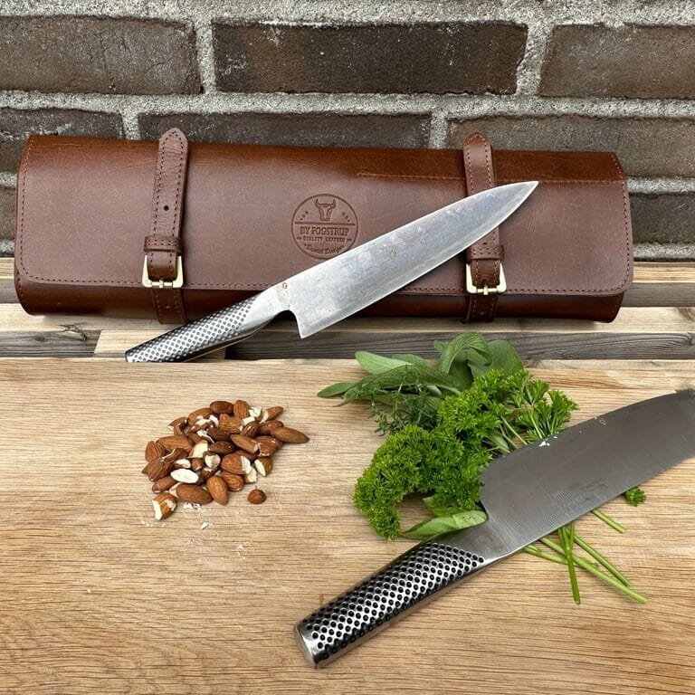  By Fogstrup  -  Læder knivrulle | brun