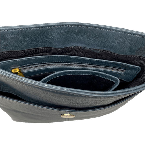 By Fogstrup  -  Crossbody lædertaske i grå