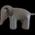 Læder elefant lille | grå