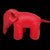 Læder elefant medium | rød